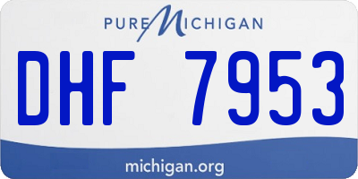 MI license plate DHF7953