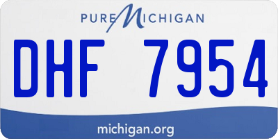 MI license plate DHF7954