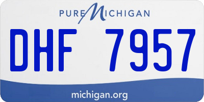 MI license plate DHF7957