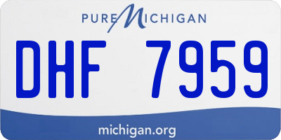 MI license plate DHF7959