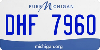 MI license plate DHF7960