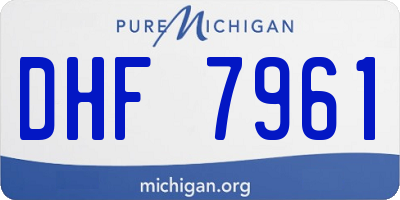 MI license plate DHF7961
