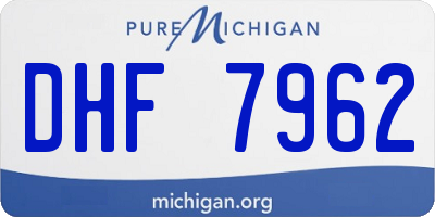 MI license plate DHF7962
