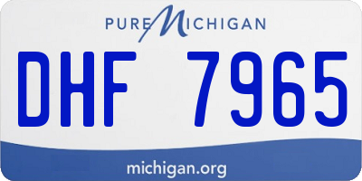 MI license plate DHF7965