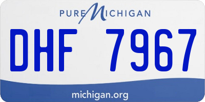 MI license plate DHF7967
