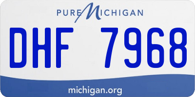 MI license plate DHF7968