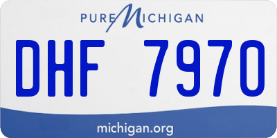 MI license plate DHF7970