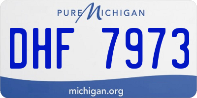 MI license plate DHF7973