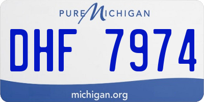MI license plate DHF7974