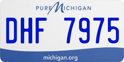 MI license plate DHF7975