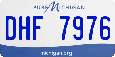 MI license plate DHF7976