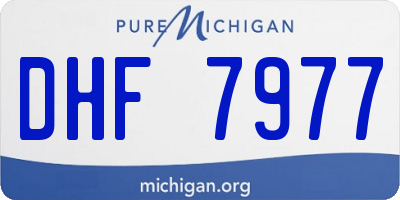 MI license plate DHF7977