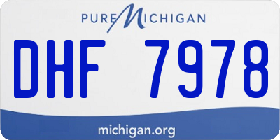 MI license plate DHF7978