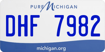 MI license plate DHF7982
