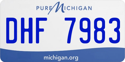 MI license plate DHF7983