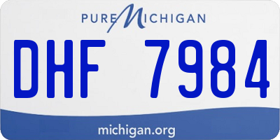 MI license plate DHF7984