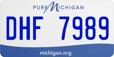 MI license plate DHF7989
