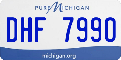 MI license plate DHF7990