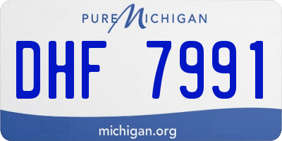 MI license plate DHF7991