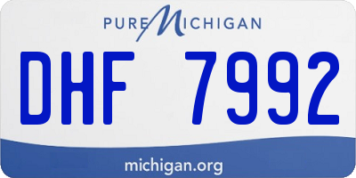 MI license plate DHF7992