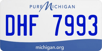 MI license plate DHF7993
