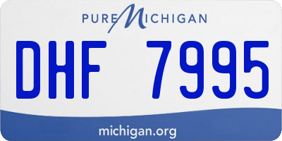 MI license plate DHF7995