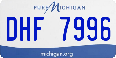 MI license plate DHF7996