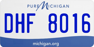 MI license plate DHF8016