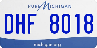 MI license plate DHF8018