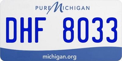 MI license plate DHF8033