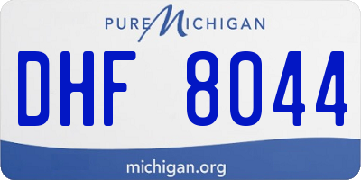 MI license plate DHF8044
