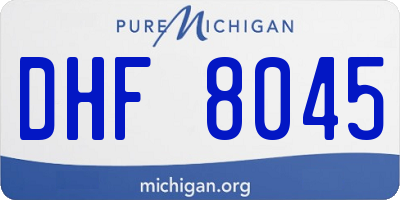 MI license plate DHF8045