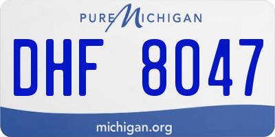 MI license plate DHF8047