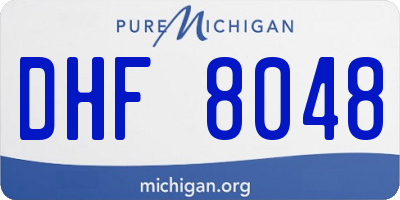 MI license plate DHF8048