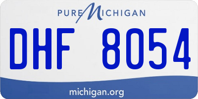 MI license plate DHF8054