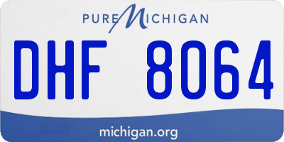 MI license plate DHF8064