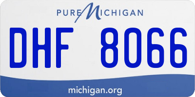 MI license plate DHF8066