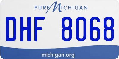 MI license plate DHF8068