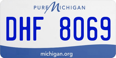 MI license plate DHF8069