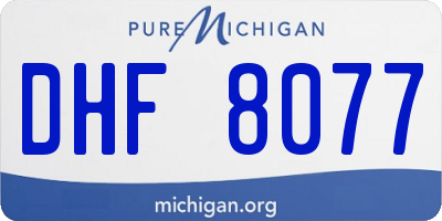 MI license plate DHF8077