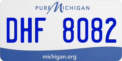 MI license plate DHF8082