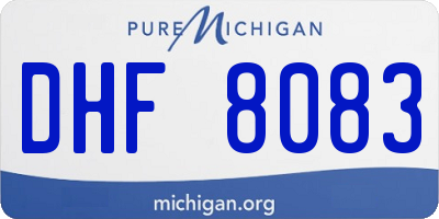 MI license plate DHF8083