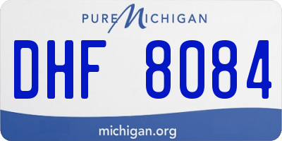 MI license plate DHF8084