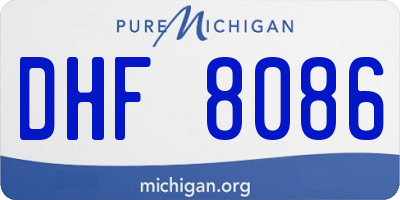 MI license plate DHF8086