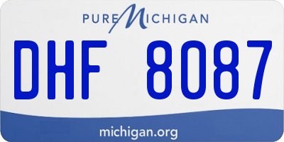 MI license plate DHF8087