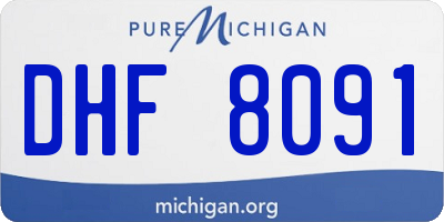 MI license plate DHF8091