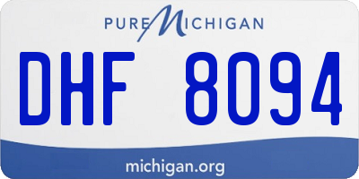 MI license plate DHF8094