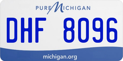 MI license plate DHF8096