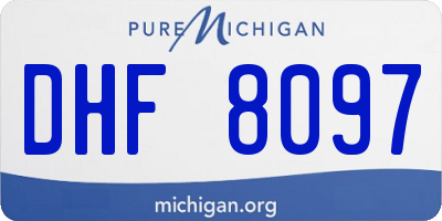 MI license plate DHF8097