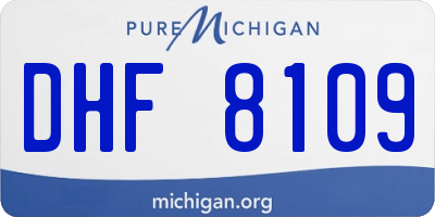 MI license plate DHF8109